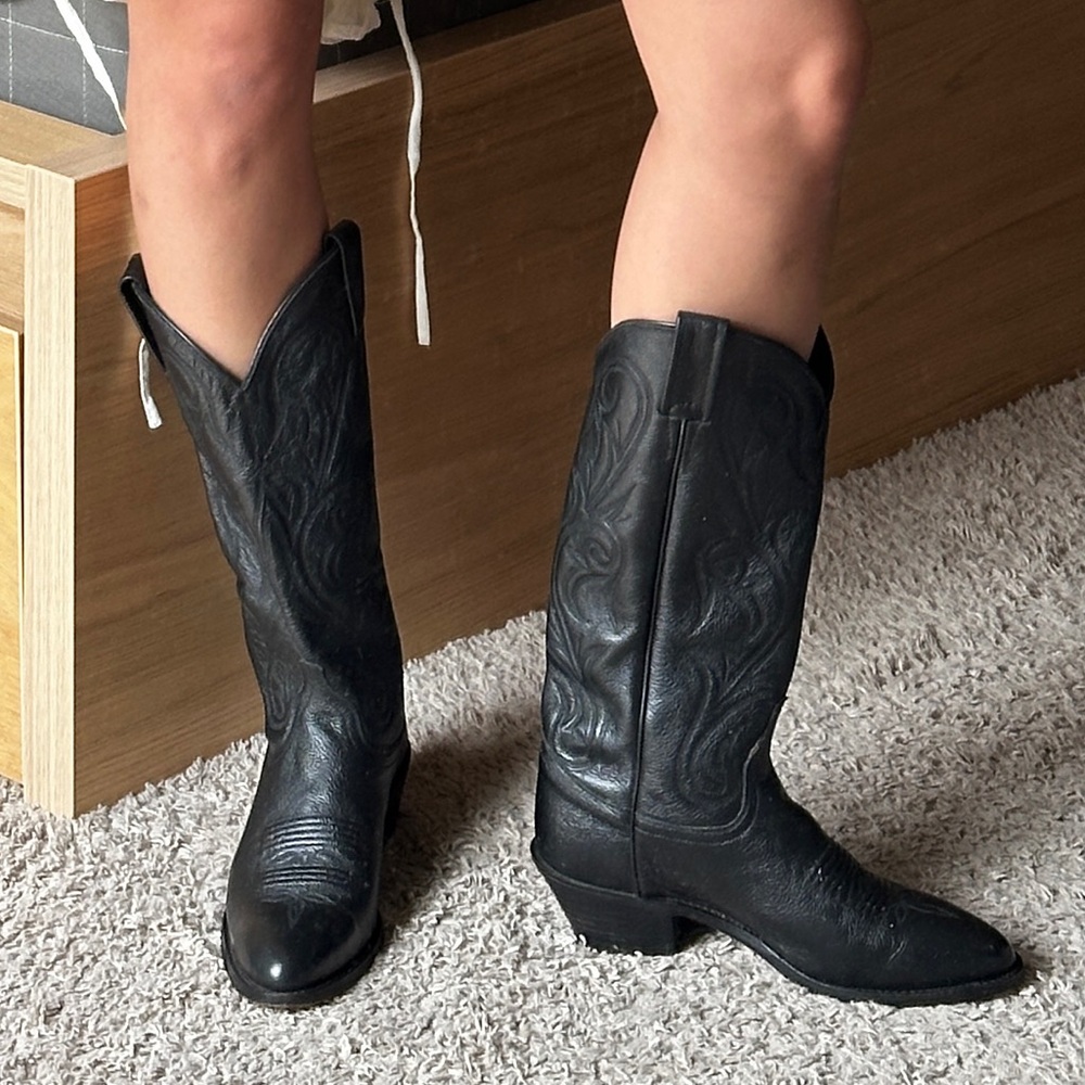 Black Dan Post Cowboy Boots Women’s 6.5